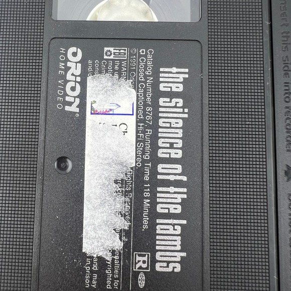 The Silence of the Lambs VHS 1991 Orion Horror Thriller Anthony Hopkins - Picture 5 of 10